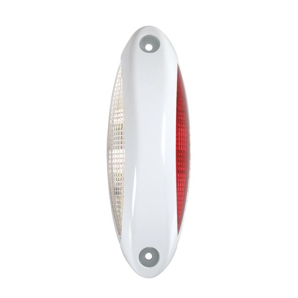 Aanvullende verlichting met 4 LEDs en wit/rood 9/32V - frame wit