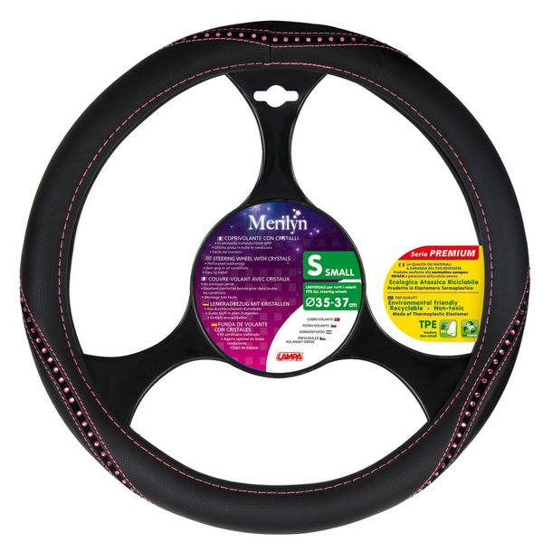 Volant Lampa Merilyn, en Skeentex avec cristaux - S - Ø 35/37 cm - Rose