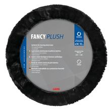 Lenkradbezug Lampa Fancy Plush, Elastischer aus Kunstfell - Ø 36-42 cm - Schwarz