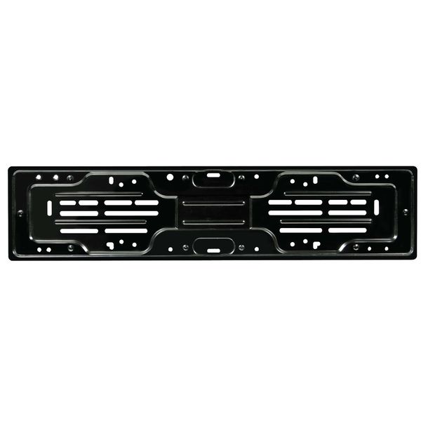 Support de plaque d'immatriculation Lampa en acier noir