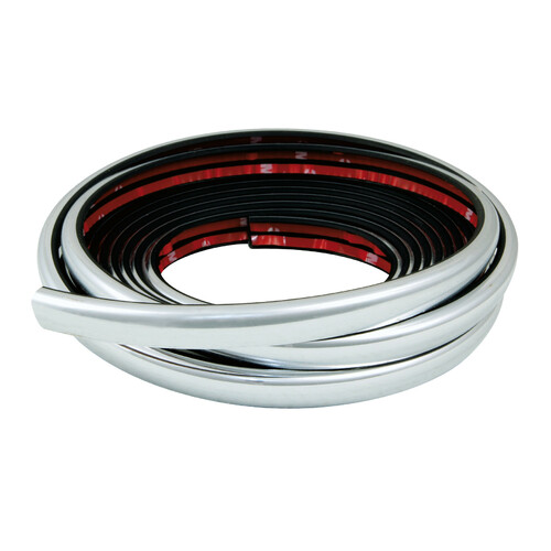 Fender-Trim, Verchromtes Klebe-Winkelprofil - 5 m - 15 mm