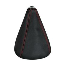 Premium lederen schakelmanset - Zwart/Rood