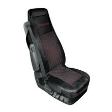 Tapicería de asiento Lampa Tapicería de asiento de Skeentex y ante cosido - Negro/Rojo