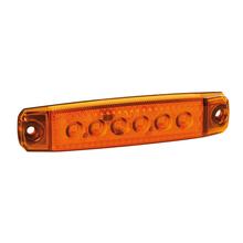 Set 20 St., Umrissleuchte mit 6 LEDS, Aufbaumontage, 12/24V - Orange