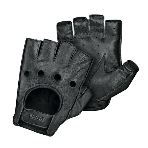 Pilot-2, Gants de conduite mi-doigts - XL - Noir