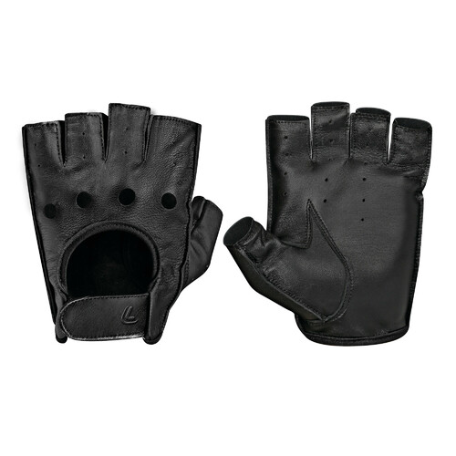 Pilot-2, Gants de conduite mi-doigts - XL - Noir