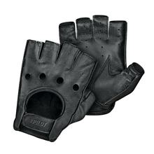 Pilot-2, Fahrhandschuhe halber Finger - L - Schwarz