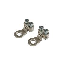 Satz mit 2 Kabelschuhe aus vernickeltem Messing, mit Kabelbefestigungsplatte - Querschnitt 16 mm², Bohrung 8 mm