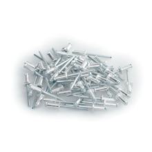 Remaches de aluminio, juego de 50 remaches ciegos para portamatrículas - Plateado