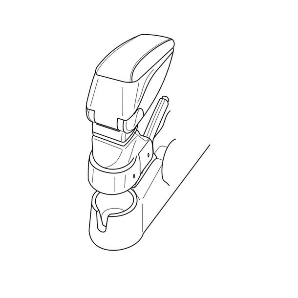 Halterung für Armlehne Lampa kompatibel für Kia Picanto (03/08>04/11)