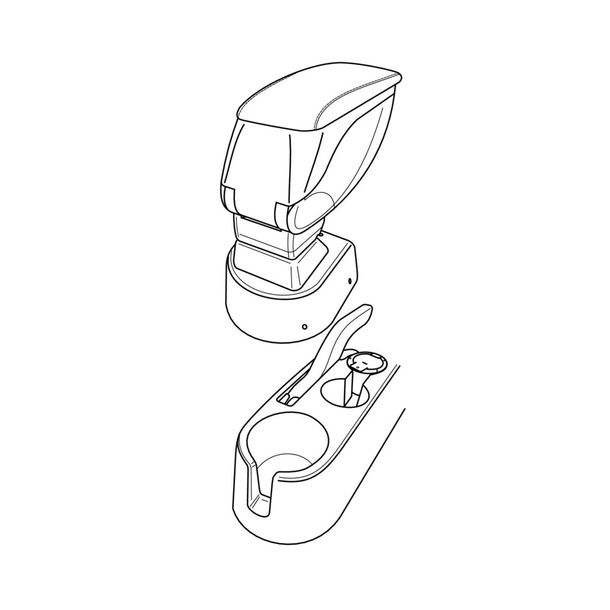 Armrest Bracket Lampa compatible with Kia Rio 5-door (10/05>08/11)