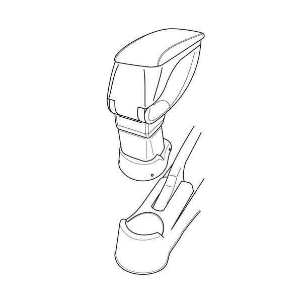 Supporto per bracciolo Lampa compatibile per Kia Picanto (04/04>02/08)