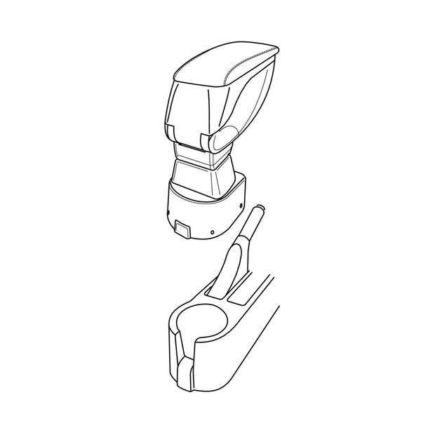 Supporto per bracciolo Lampa compatibile per Hyundai Getz 3p (07/02>09/05) - Hyundai Getz 5p (07/02>09/05)
