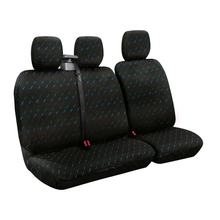 Dido-2, Jeu de housses pour véhicules utilitaires avec rembourrage de ceinture - Noir