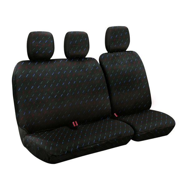 Dido-1, Set Covers for Vans without Seat Belt Pads - Black