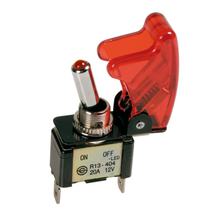 Hebelschalter mit Sicherung - 12/24V - Rot - 20A