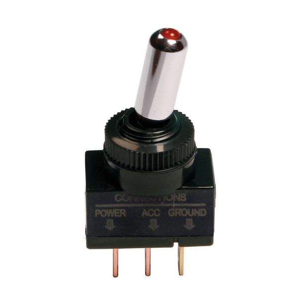 Toggle Switch, 3 Contacts - 12/24V - Red - 20A
