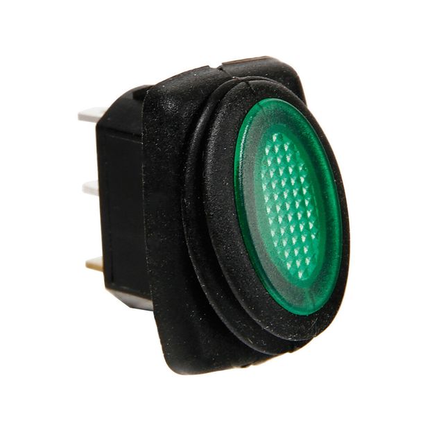 Undurchlässiger Mikroschalter mit LED - 12/24V - Grün