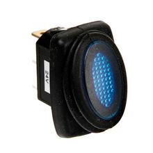 Nepropustný mikrospínač s LED - 12/24V - Modrá