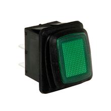 Nepropustný spínač s LED - 12/24V - Zelená