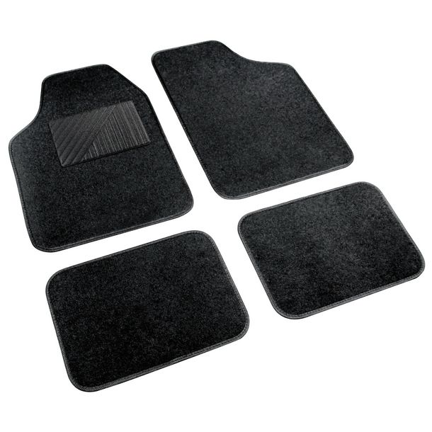 Cosmo, Universal Floor Mat Series, 4 pcs - Black