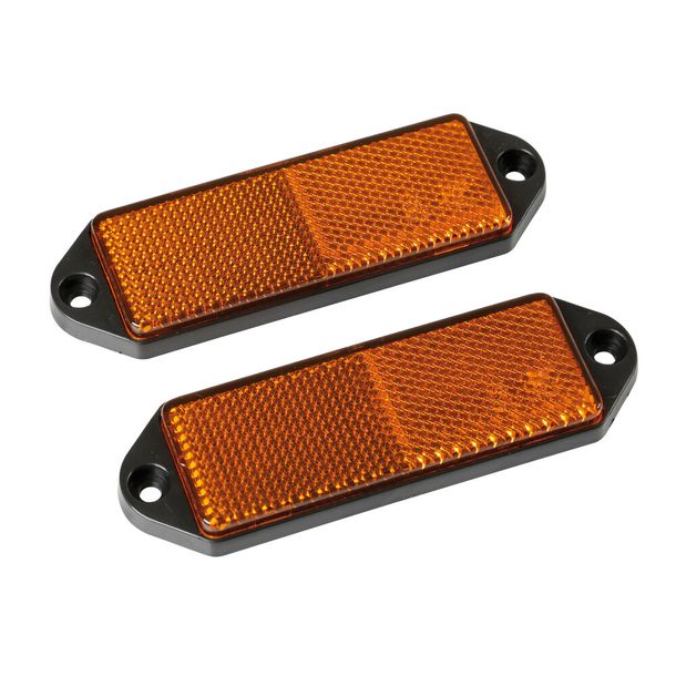 Rectangular reflectors - 90x35 mm - Orange