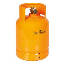LPG-gascilinder, verticale gasafvoer, aansluiting W20 x 1/14" links, buitendraad - 3 Kg (7 L)
