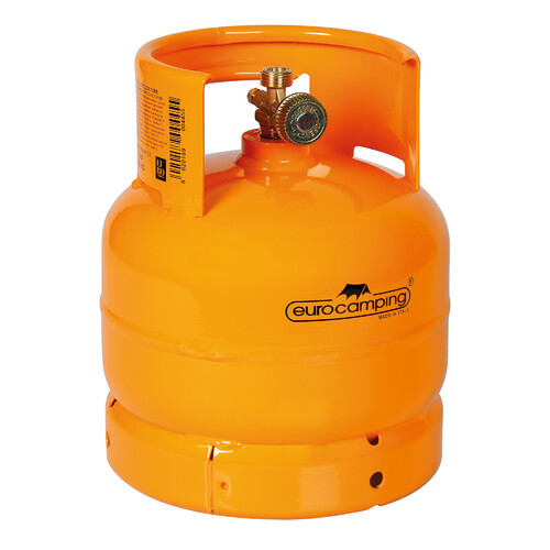 LPG Gas Cylinder, Vertical Gas Valve Outlet, Connection W20 x 1/14" left-hand thread, External thread - 2 Kg (4.8 L)