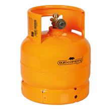 LPG-Gasflasche, vertikaler Gashahnauslass, Anschluss W20 x 1/14" links, Außengew. - 2 Kg (4,8 L)