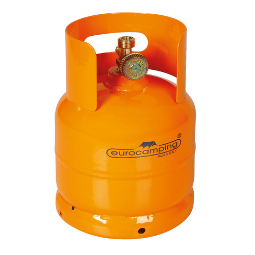LPG-Gasfles, verticale gasafname-uitlaat, aansluiting W20 x 1/14" links, buitendraad - 1 Kg (2,5 L)
