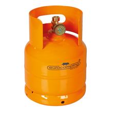 LPG-Gasfles, verticale gasafname-uitlaat, aansluiting W20 x 1/14" links, buitendraad - 1 Kg (2,5 L)
