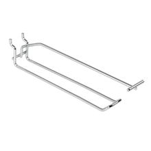 Gancio di sicurezza cromato con predisposizione per etichette di prezzo - 20 cm