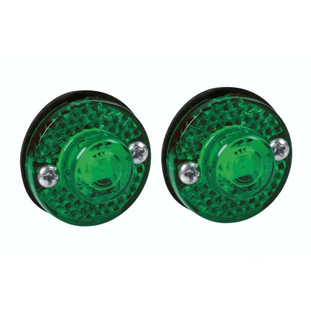 Paire de feux de contour 1 LED, 24 V - Vert