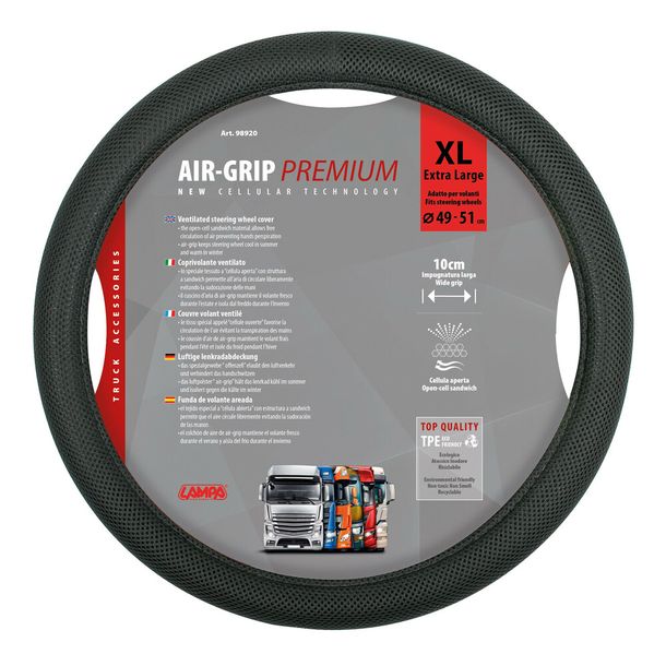 Lenkradbezug Lampa Air-Grip, belüfteter - XL - Ø 49/51 cm