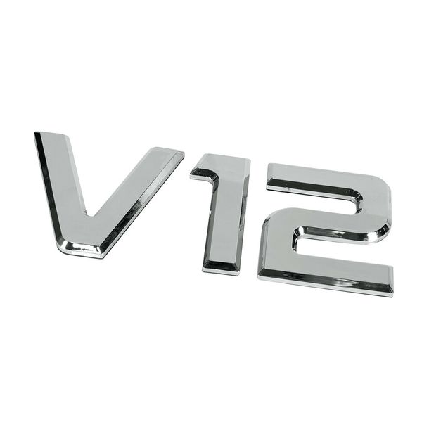 Embleme Motor 3D verschromt - 92x210 mm - V12