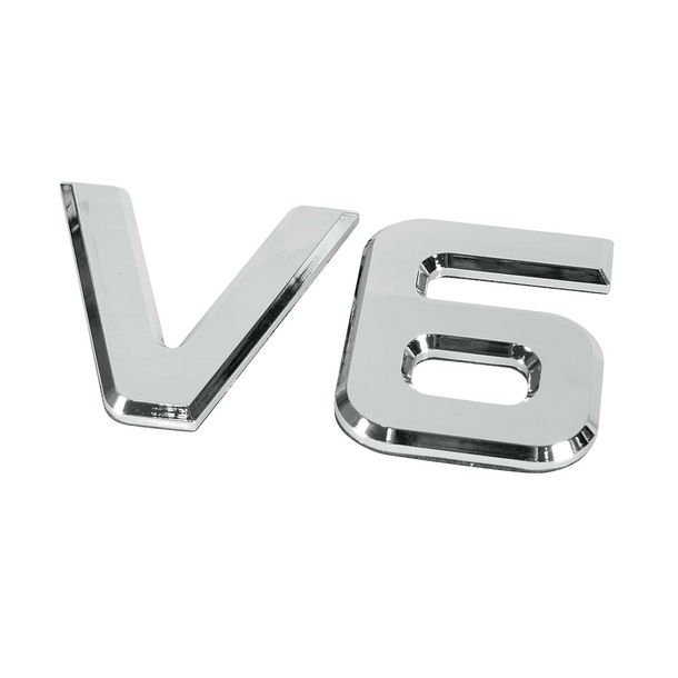 Motor Embleem 3D verchroomd - 92x165 mm - V6