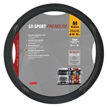 Potah volantu Lampa GT-Sport, ze Skeentexu - M - Ø 44/46 cm - Černá/Béžová