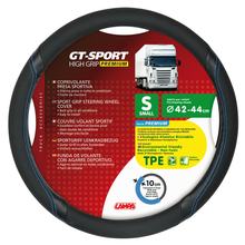 Lenkradbezug Lampa GT-Sport, aus Skeentex - S - Ø 42/44 cm - Schwarz/Blau
