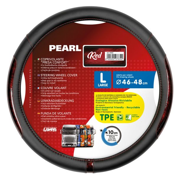 Coprivolante Lampa Pearl Red, in Skeentex - L - Ø 46/48 cm
