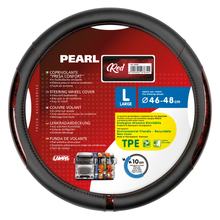 Pokrowiec na kierownicę Lampa Pearl Red, wykonany z Skeentex - L - Ø 46/48 cm