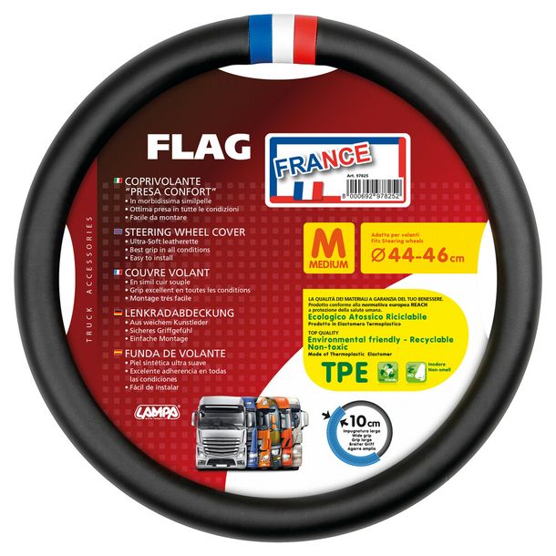 Cubierta para volante Lampa Flag Francia, de Skeentex - M - Ø 44/46 cm