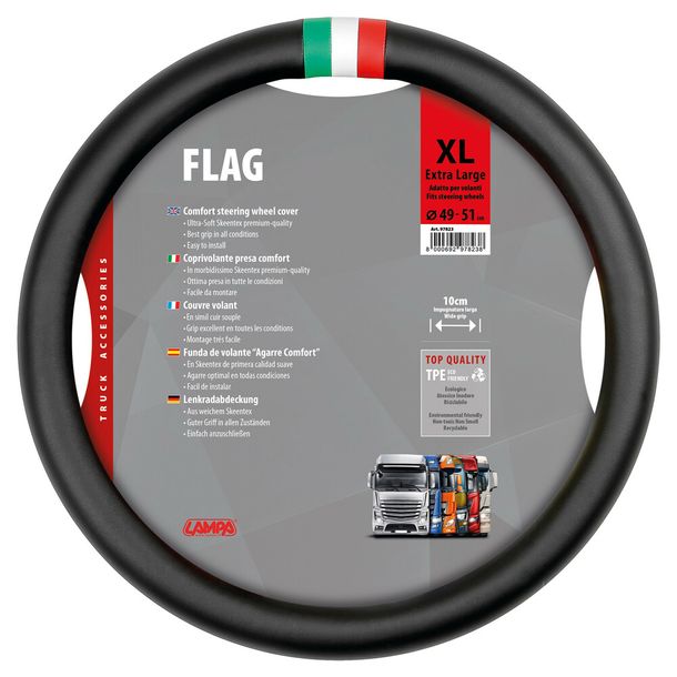 Coprivolante Lampa Flag Italia, in Skeentex - XL - Ø 49/51 cm