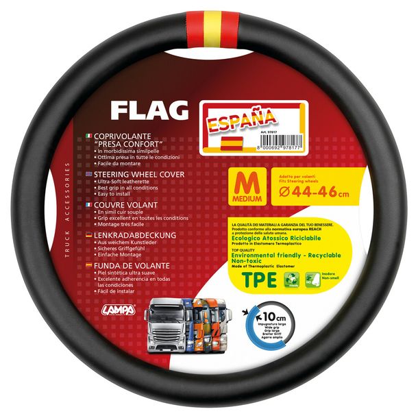Lenkradbezug Lampa Flag Spagna, aus Skeentex - M - Ø 44/46 cm