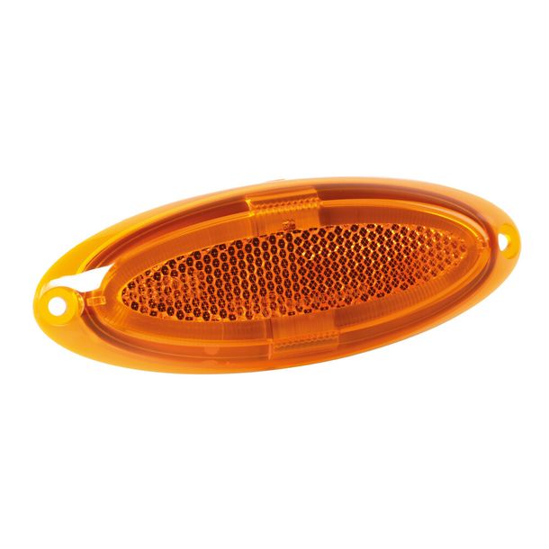 Umrissleuchte mit 4 LEDS, Aufbaumontage, 12/24V - Orange