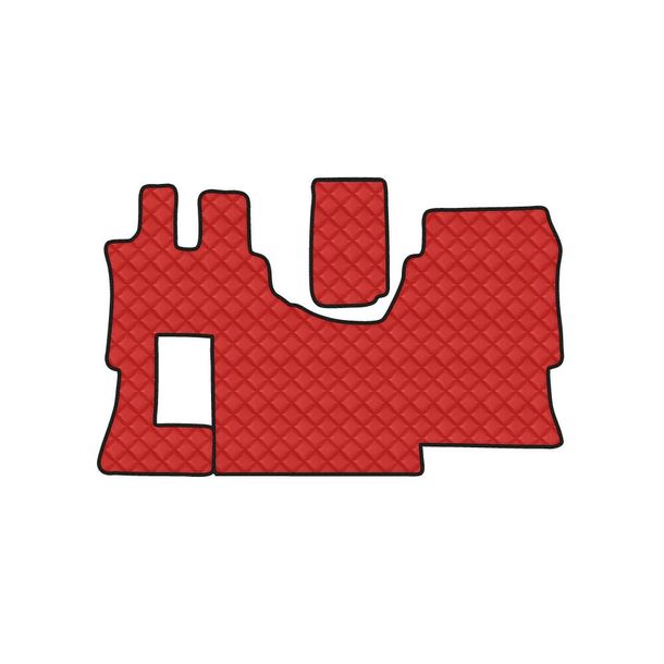 Moquette Lampa en Skeentex - Rouge - compatible pour Mercedes Actros MP4 (09/11>09/19) cabine large, garniture étoile - Mercedes Actros MP5 (10/19>) cabine large, garniture étoile