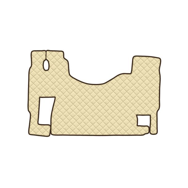 Tapis Lampa en Skeentex - Crème - compatible pour Mercedes Actros MP2 (04/03>12/08) sans tunnel, siège fixe - Mercedes Actros MP3 (06/08>12/13) sans tunnel, siège fixe
