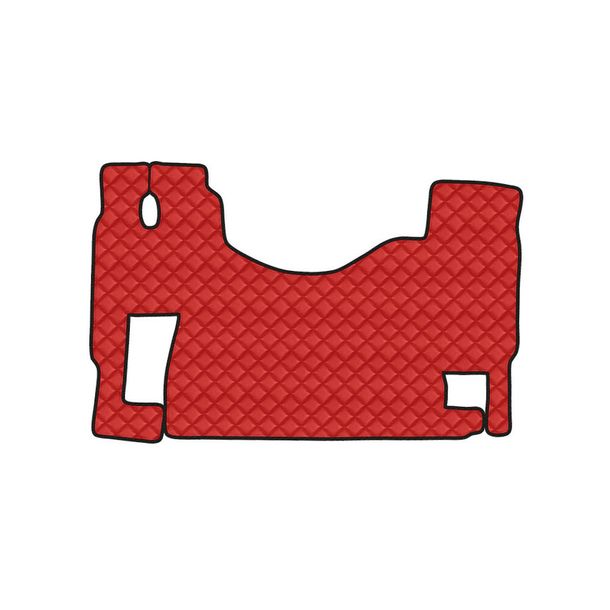 Tapis Lampa en Skeentex - Rouge - compatible pour Mercedes Actros MP2 (04/03>12/08) sans tunnel, siège fixe - Mercedes Actros MP3 (06/08>12/13) sans tunnel, siège fixe