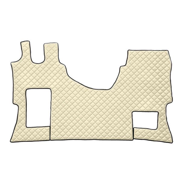 Moquette Lampa en Skeentex - Crème - compatible pour Mercedes Actros MP4 (09/11>09/19) cabine large, siège passager rabattable - Mercedes Actros MP5 (10/19>) cabine large, siège passager rabattable