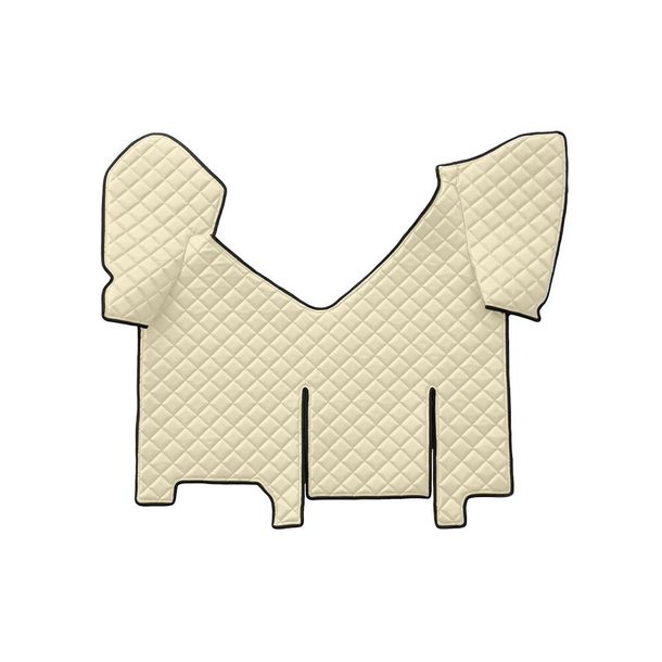 Lampa Floor Mat made of Skeentex - Cream - compatible with Iveco Stralis (08/02>12/12) automatic, wide cab, sliding fridge - Iveco Stralis (07/12>12/19) automatic, wide cab, sliding fridge - Iveco Stralis Hi-Way (07/12>08/16) automatic, wid