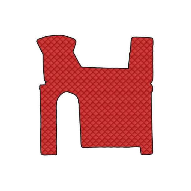 Tappeto Lampa in Skeentex - Rosso - compatibile per Man TGX (09/07>12/16) manuale, 2 cassetti